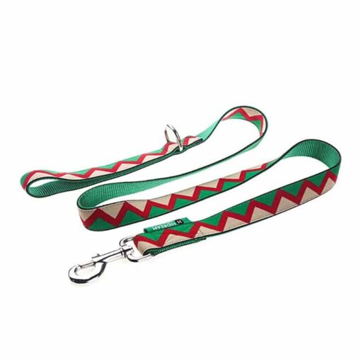 Green ZigZag Harness, Lead, and Collar