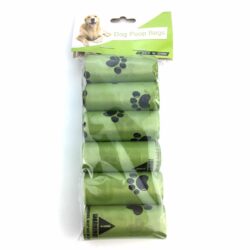 Green Paws Print Poo Bags