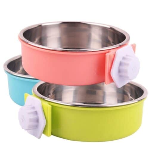 Food and Water Bowl for Pet Cages - Easy to Attach and Remove