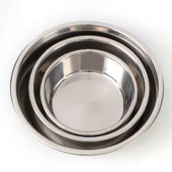 Single Stainless Steel Low Profile Pet Bowl