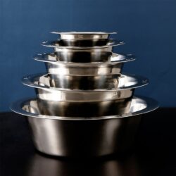 Single Stainless Steel Troff Style Pet Bowl