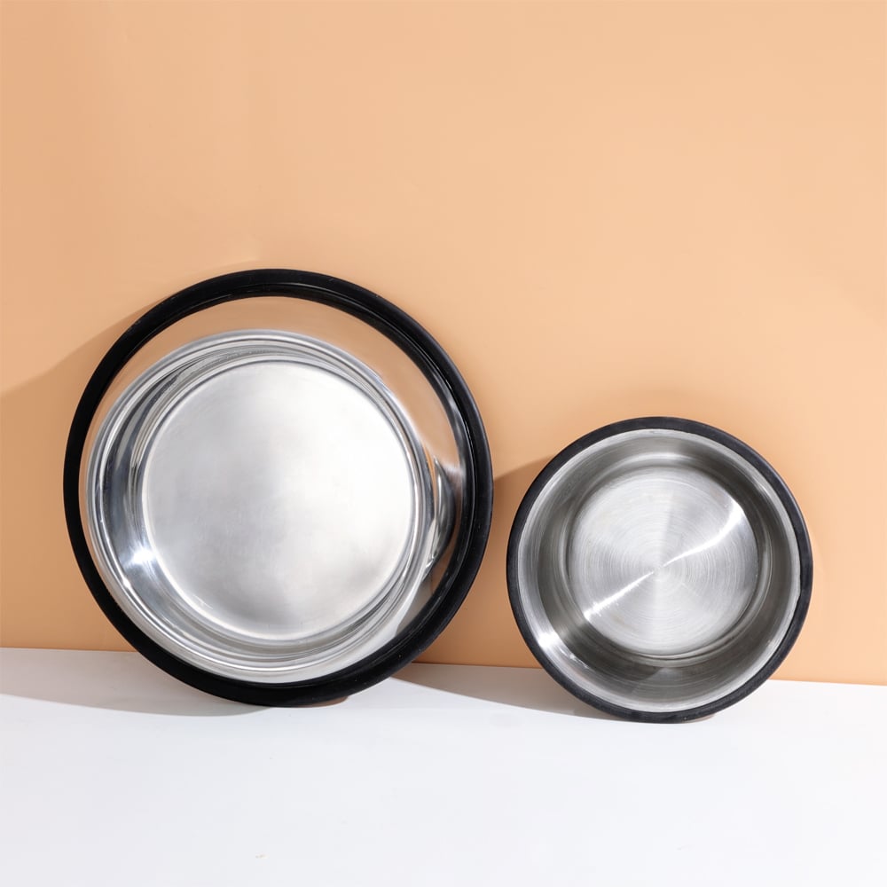 Single Stainless Steel Angled Pet Bowl