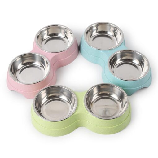 MEDIUM Stainless Steel Double Bowl Food & Water Bowls