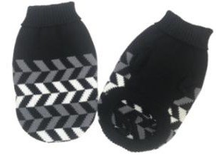 ZigZag Black and White Knitted Dog Sweater