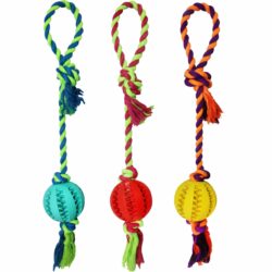 Treat Baseball Dispenser with Cotton Rope