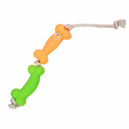 Colourful Bone Chain Rope Pet Toy