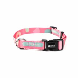 Pink Spotted Harness, Lead, and Collar