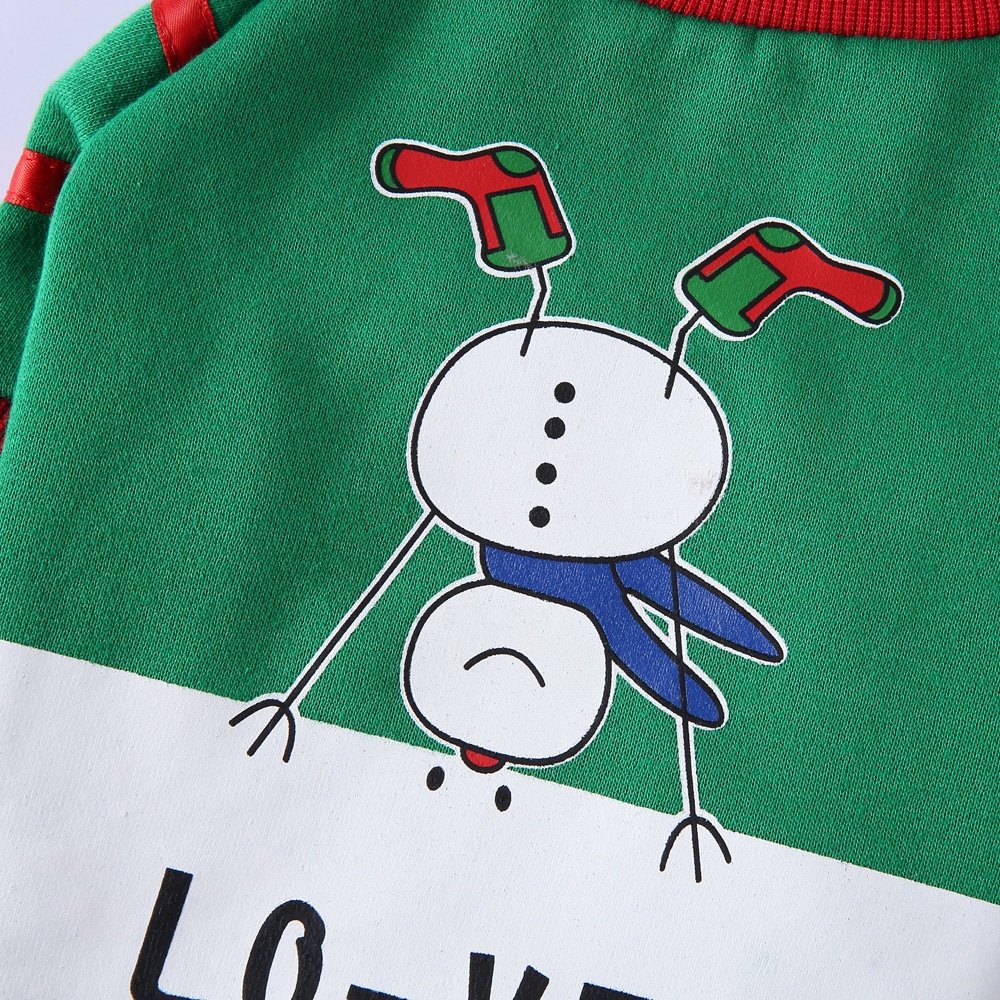 Christmas Snowman Green Sweater