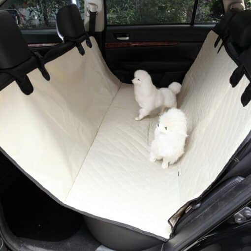 Universal Pet Car Rear Cream Seat Cover Hammock