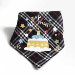 Birthday Bandana - Black Cake Print