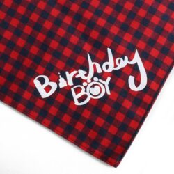 Birthday Bandana - Red Checked "Birthday Boy"