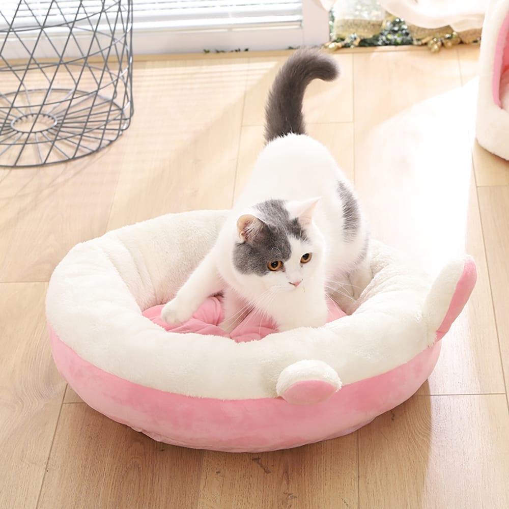Pink Round Bed with Ears