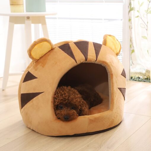 Round Tiger Themed Covered Bed with Ears