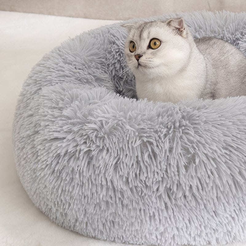 Round Pet Bed Dog Zip Removable Washable Cover