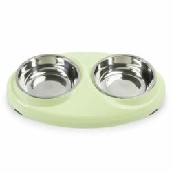 Double Food & Water Stainless Steel Bowls