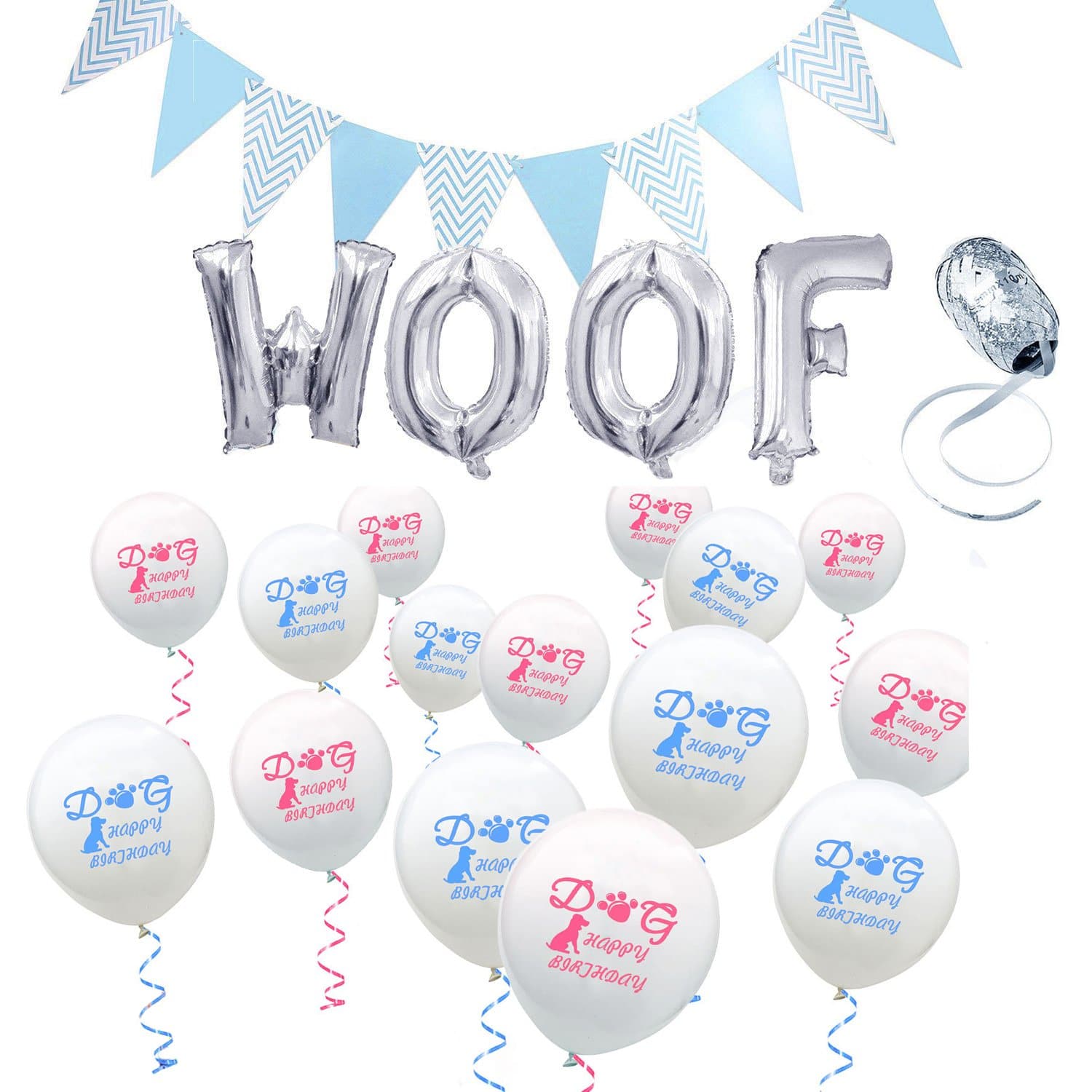 Birthday 'Woof' Balloon Set