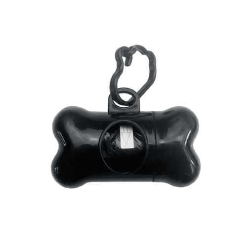 Black Bone Style Poo Bag Dispenser - 15 Pack