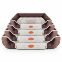 Brown & White Simple Breathable Pet Bed
