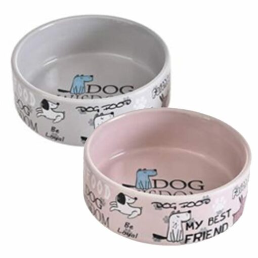 Ceramic Best Friend Pet Bowl for Dog - Food or Water Bowl