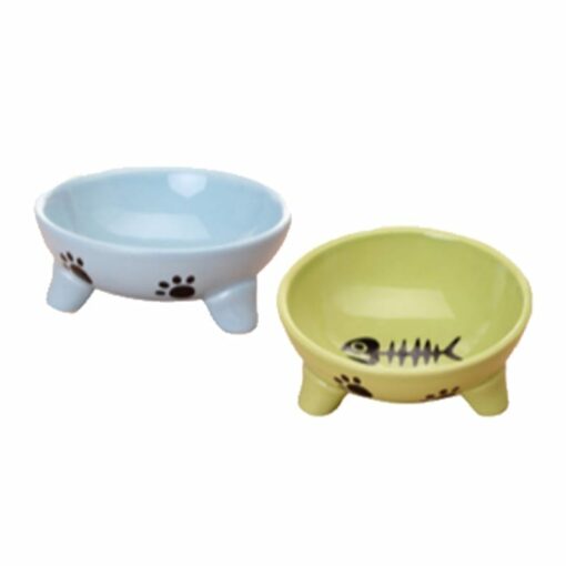Ceramic Raised Pet Bowl for Cat - Food or Water Bowl