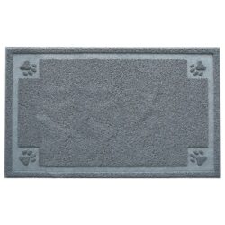 Grey Silicone Paw Litter Mat