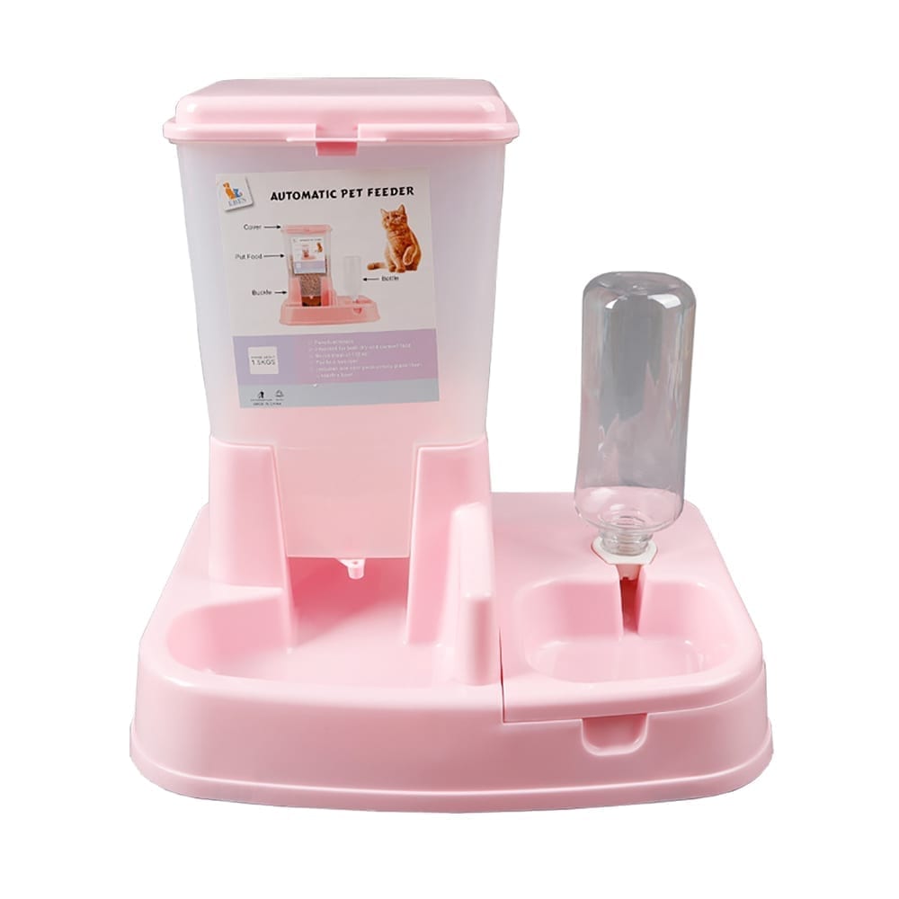 2-in-1 Automatic Food and Water Dispenser Station
