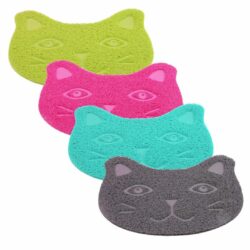 Cat Face Litter Tray Mat - Non Slip