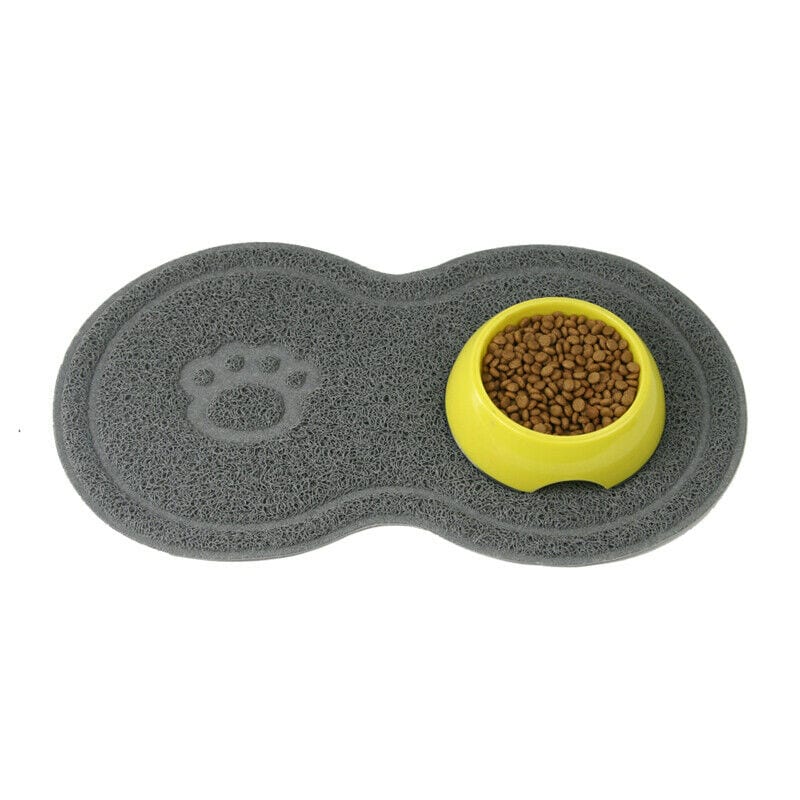 Pet Mat with Fish and Paw Pattern