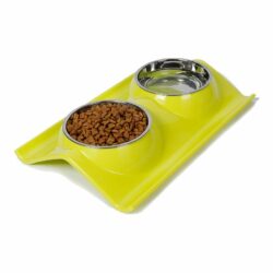 Double Stainless Steel Dog Bowls for Food and Water