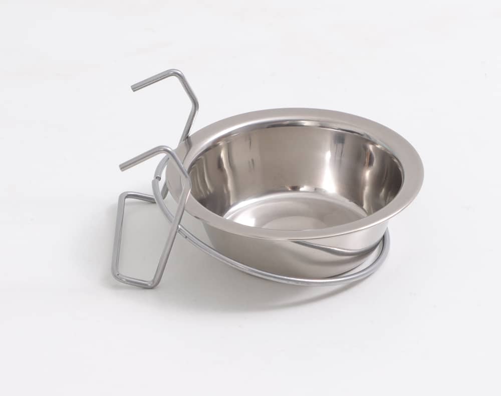 Single Stainless Steel Cage Pet Bowl