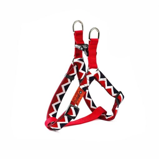 Red ZigZag Harness, Lead, and Collar