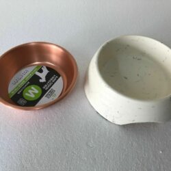 Marble and Copper Pet Bowl with Rubber Grips - pawsandtails.pet