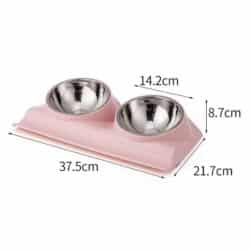 Pastel Twin Bowl - Angled - pawsandtails.pet